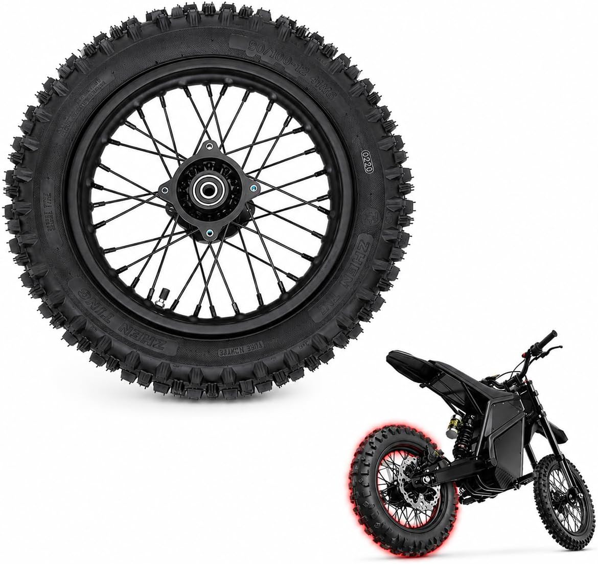 Yozma IN10 Heybike Villain 12 inch rear wheel